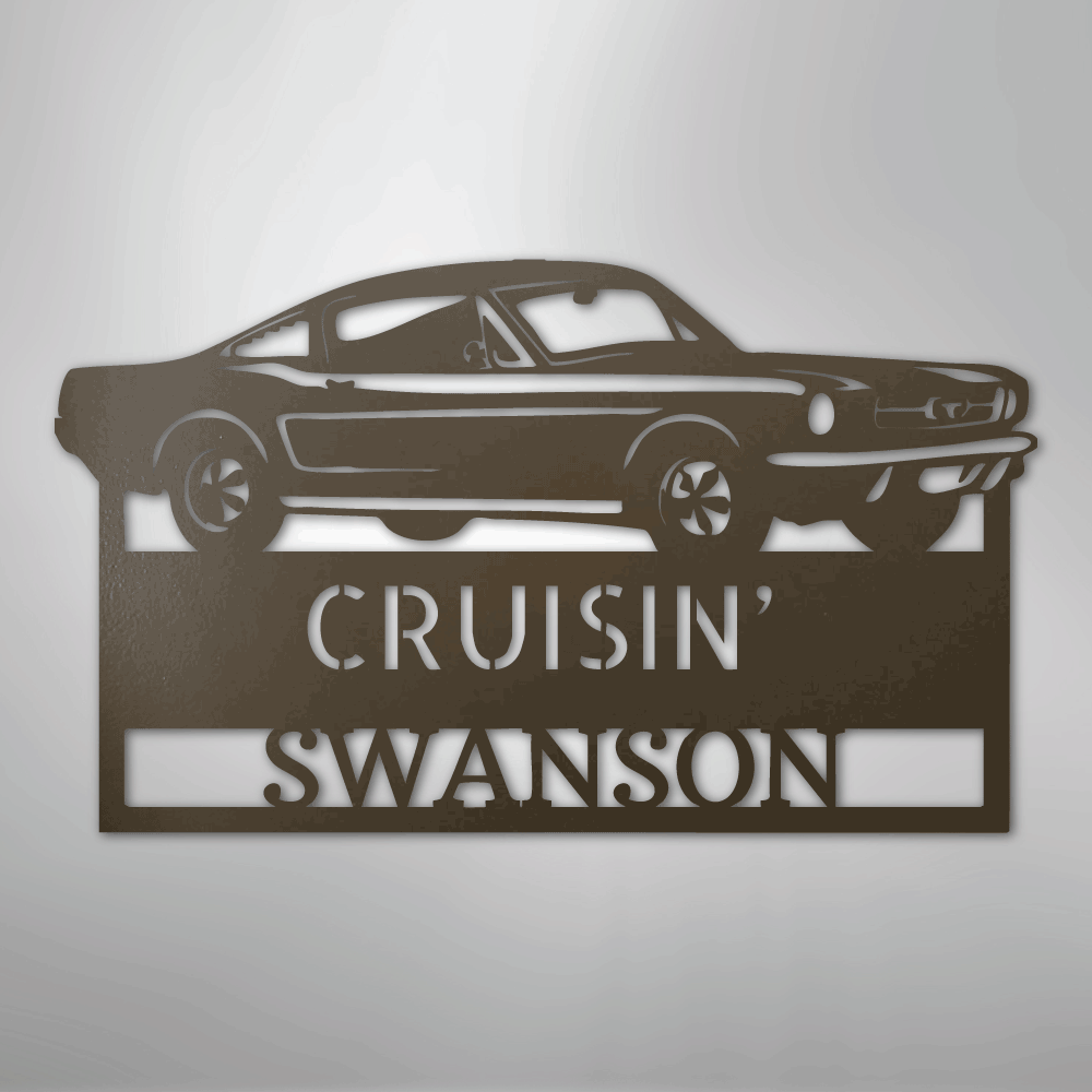 Hear The Roar Classic Mustang Personalized Steel Metal Sign Wall ArtCustomly Gifts