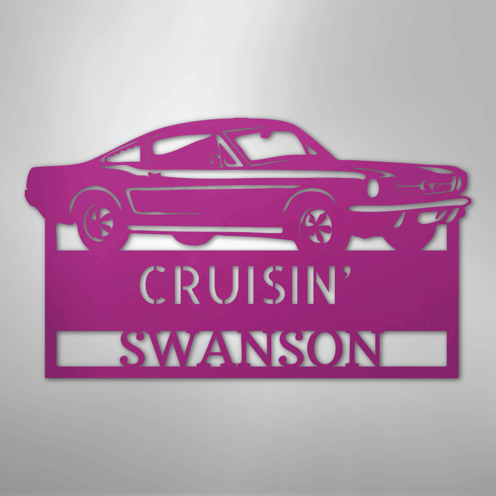 Hear The Roar Classic Mustang Personalized Steel Metal Sign Wall ArtCustomly Gifts