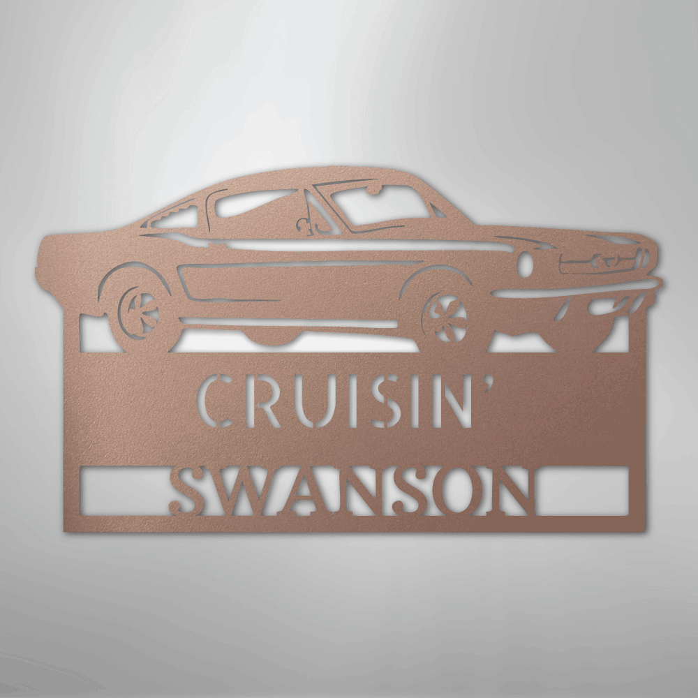 Hear The Roar Classic Mustang Personalized Steel Metal Sign Wall ArtCustomly Gifts