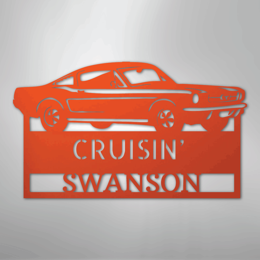 Hear The Roar Classic Mustang Personalized Steel Metal Sign Wall ArtCustomly Gifts