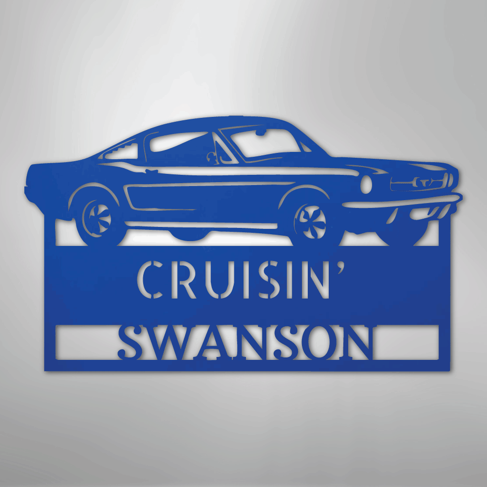 Hear The Roar Classic Mustang Personalized Steel Metal Sign Wall ArtCustomly Gifts