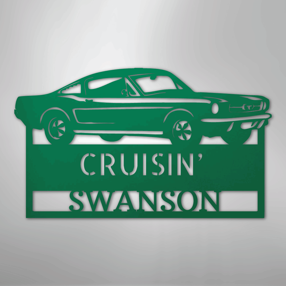 Hear The Roar Classic Mustang Personalized Steel Metal Sign Wall ArtCustomly Gifts