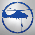Helicopter Drop - Steel Metal Sign Wall ArtCustomly Gifts