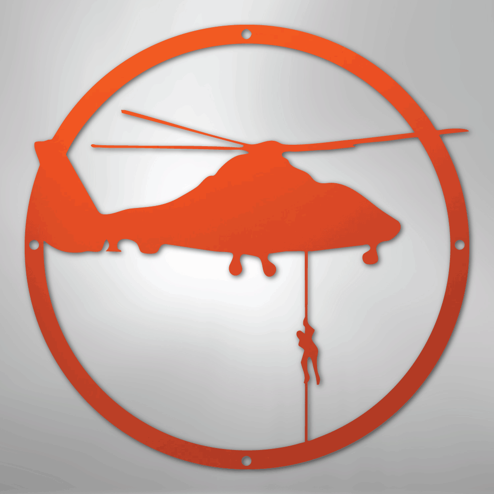 Helicopter Drop - Steel Metal Sign Wall ArtCustomly Gifts