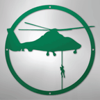 Helicopter Drop - Steel Metal Sign Wall ArtCustomly Gifts
