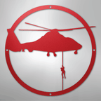 Helicopter Drop - Steel Metal Sign Wall ArtCustomly Gifts