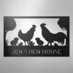 Hen House Personalized Steel Metal Sign Wall ArtCustomly Gifts