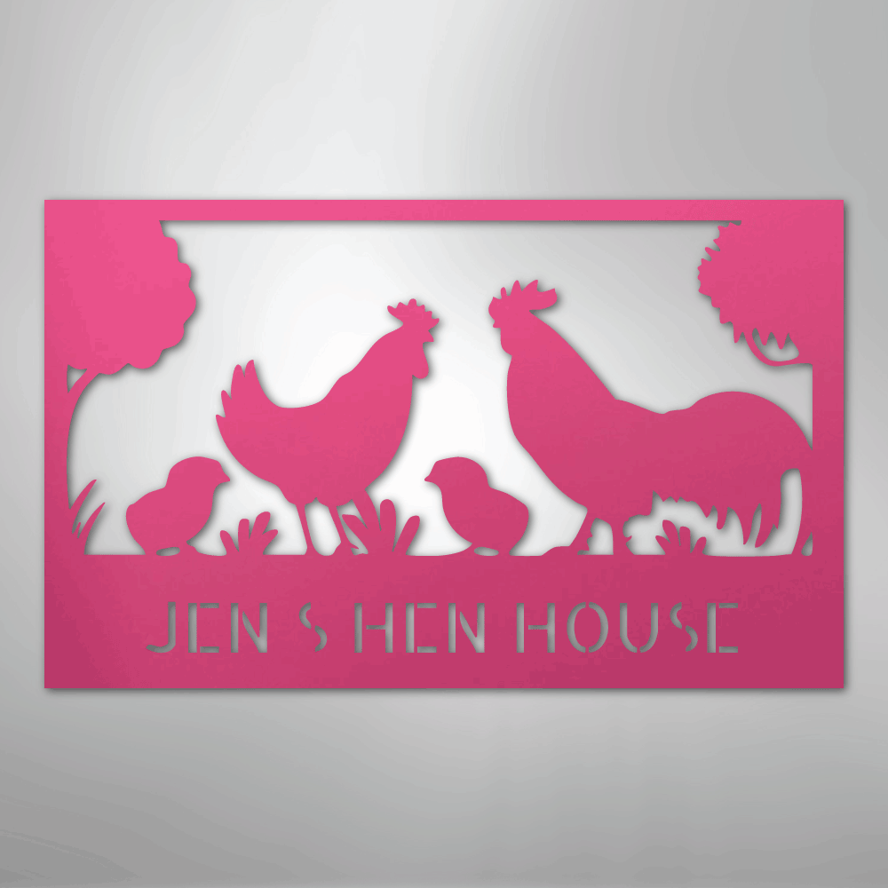 Hen House Personalized Steel Metal Sign Wall ArtCustomly Gifts