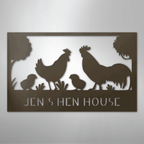 Hen House Personalized Steel Metal Sign Wall ArtCustomly Gifts