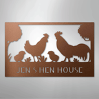 Hen House Personalized Steel Metal Sign Wall ArtCustomly Gifts