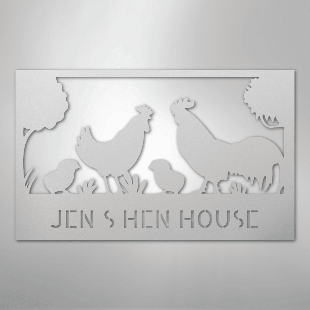 Hen House Personalized Steel Metal Sign Wall ArtCustomly Gifts
