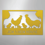 Hen House Personalized Steel Metal Sign Wall ArtCustomly Gifts