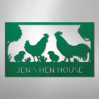 Hen House Personalized Steel Metal Sign Wall ArtCustomly Gifts