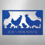 Hen House Personalized Steel Metal Sign Wall ArtCustomly Gifts