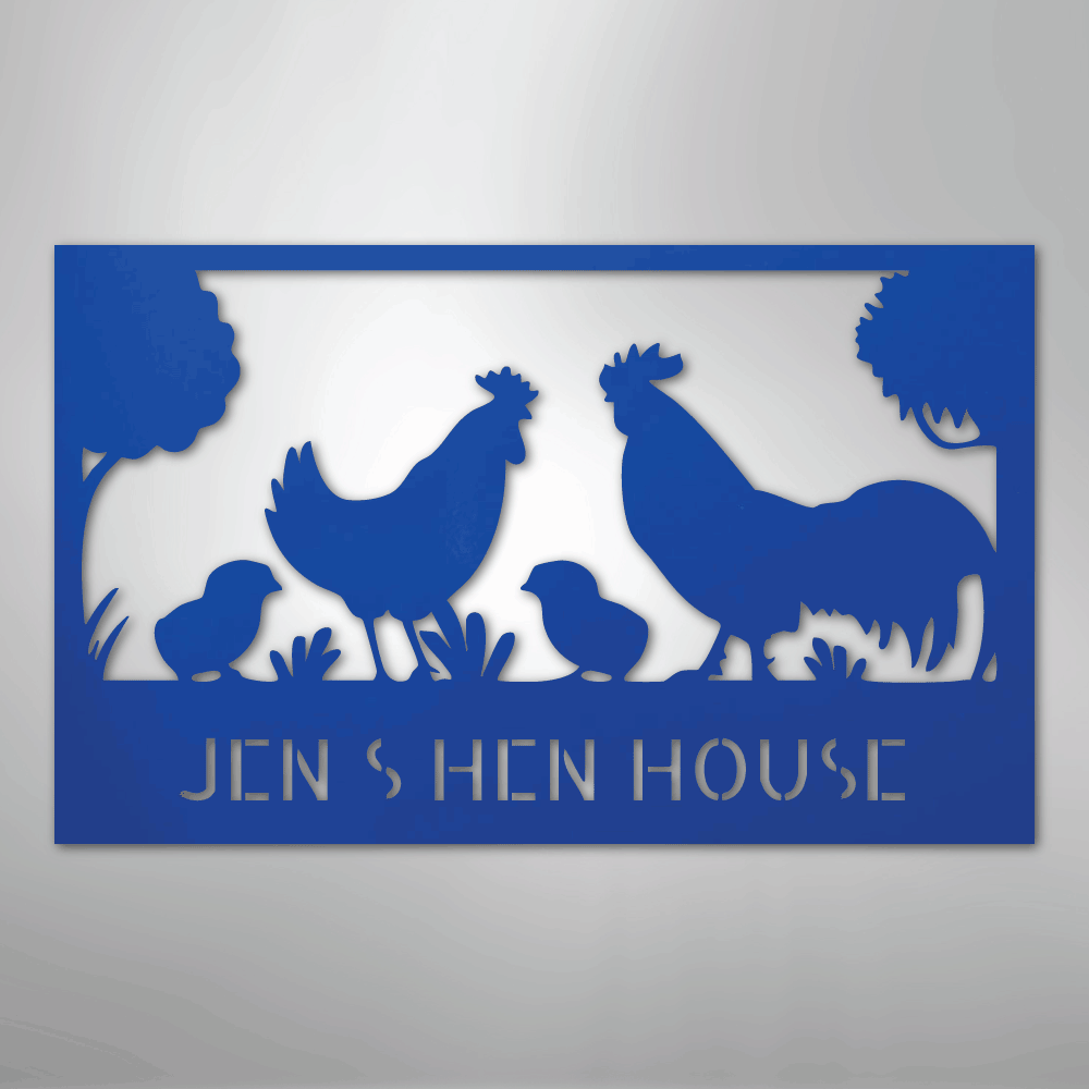 Hen House Personalized Steel Metal Sign Wall ArtCustomly Gifts