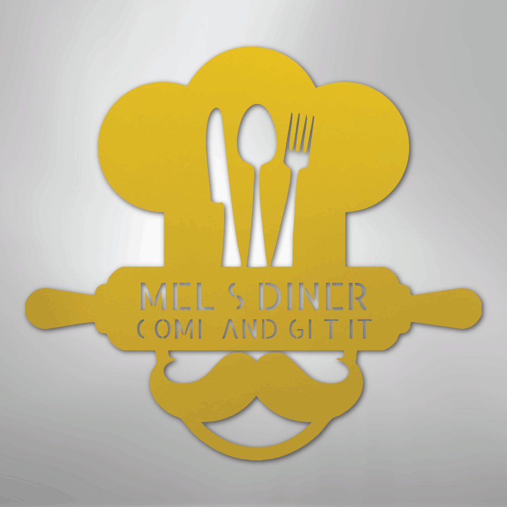 Home Chef Personalized Steel Metal Sign Wall ArtCustomly Gifts