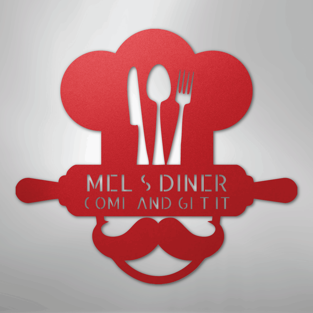 Home Chef Personalized Steel Metal Sign Wall ArtCustomly Gifts
