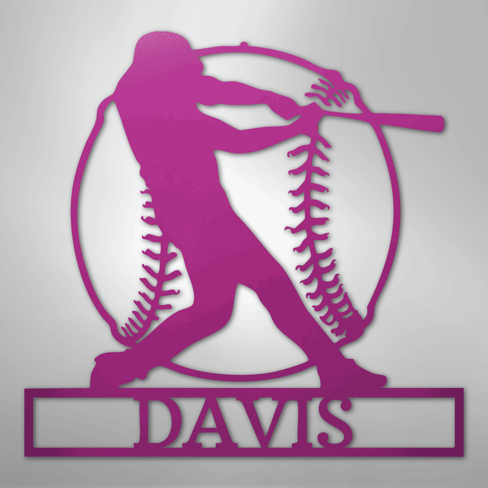 Home Run Baseball Personalized Steel Metal Sign Wall ArtCustomly Gifts