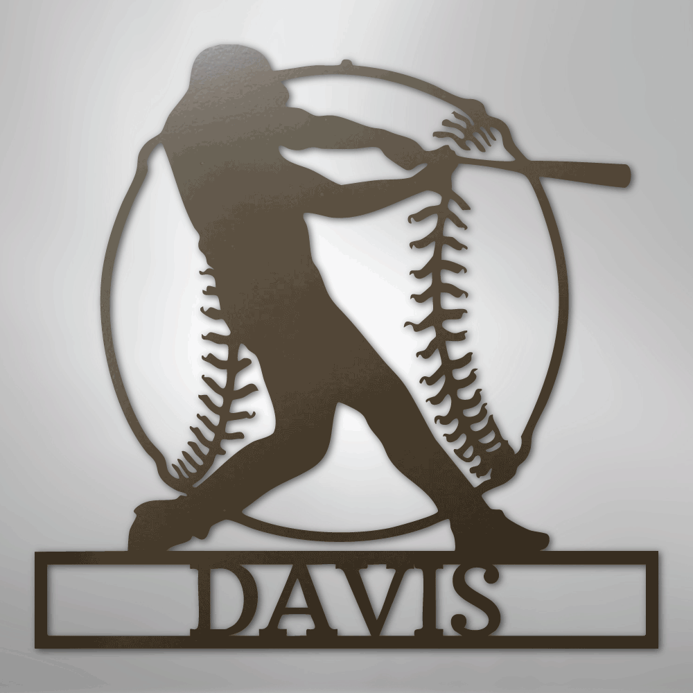 Home Run Baseball Personalized Steel Metal Sign Wall ArtCustomly Gifts