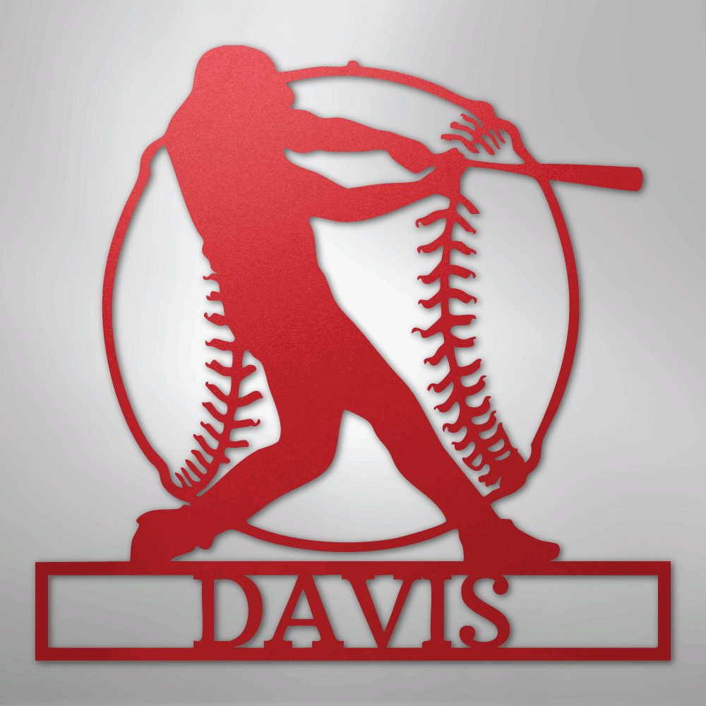 Home Run Baseball Personalized Steel Metal Sign Wall ArtCustomly Gifts
