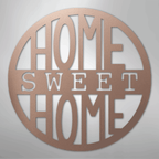 Home Sweet Home Circle - Steel Metal Sign Wall ArtCustomly Gifts