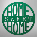 Home Sweet Home Circle - Steel Metal Sign Wall ArtCustomly Gifts