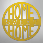 Home Sweet Home Circle - Steel Metal Sign Wall ArtCustomly Gifts
