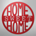 Home Sweet Home Circle - Steel Metal Sign Wall ArtCustomly Gifts