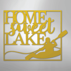 Home Sweet Lake Kayaking - Steel Metal Sign Wall ArtCustomly Gifts