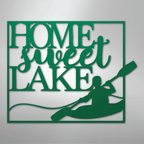 Home Sweet Lake Kayaking - Steel Metal Sign Wall ArtCustomly Gifts