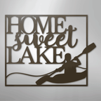 Home Sweet Lake Kayaking - Steel Metal Sign Wall ArtCustomly Gifts