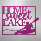 Home Sweet Lake Kayaking - Steel Metal Sign Wall ArtCustomly Gifts