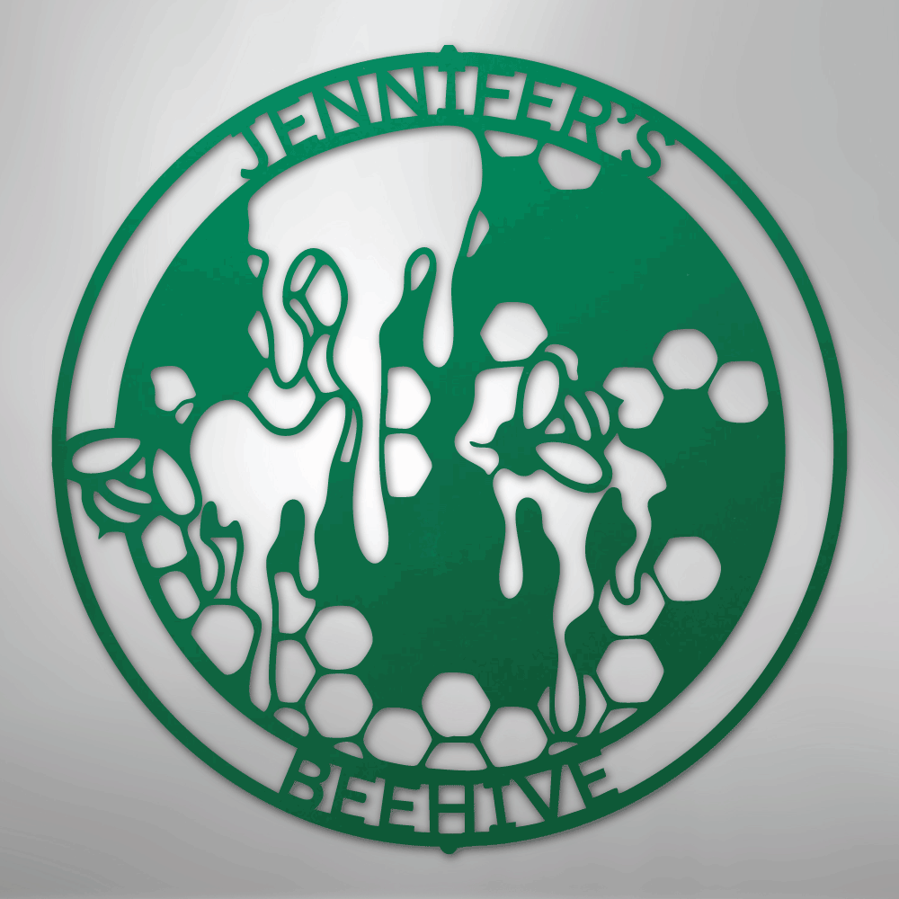 Honey Bee Personalized Steel Metal Sign Wall ArtCustomly Gifts