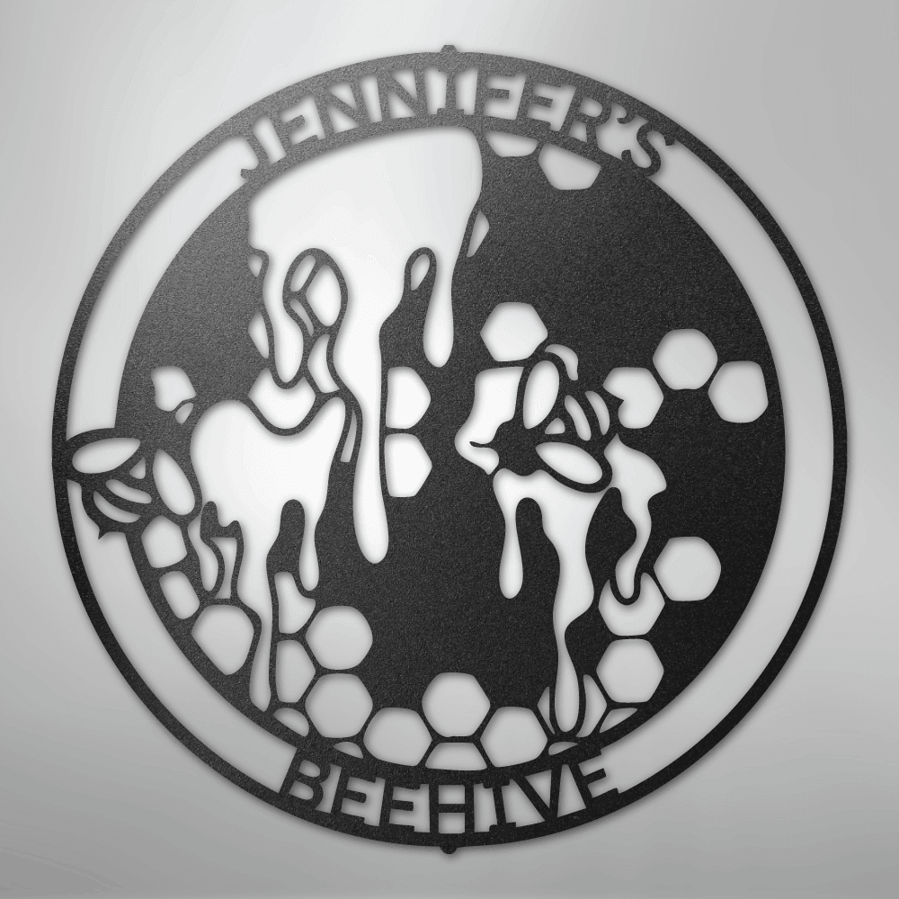 Honey Bee Personalized Steel Metal Sign Wall ArtCustomly Gifts