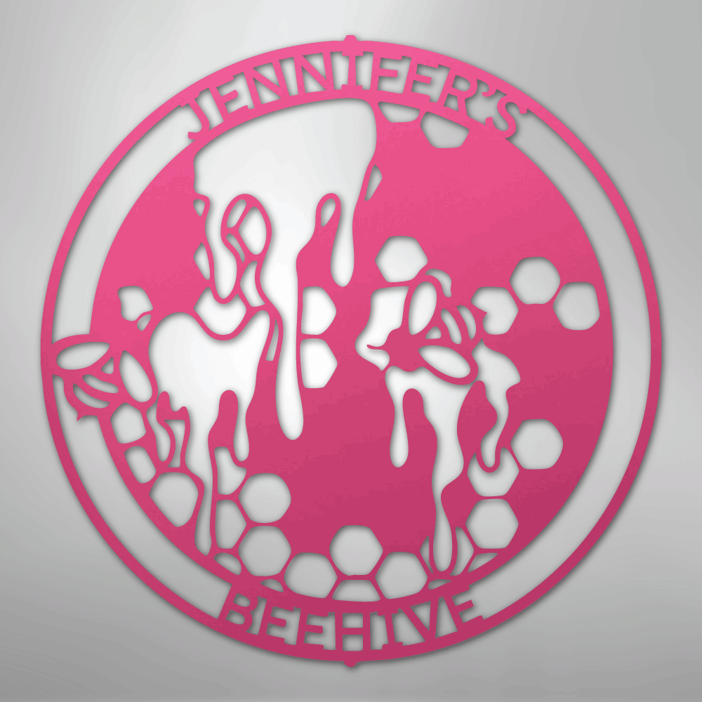 Honey Bee Personalized Steel Metal Sign Wall ArtCustomly Gifts