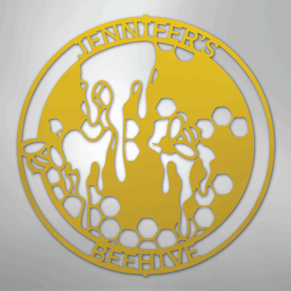 Honey Bee Personalized Steel Metal Sign Wall ArtCustomly Gifts