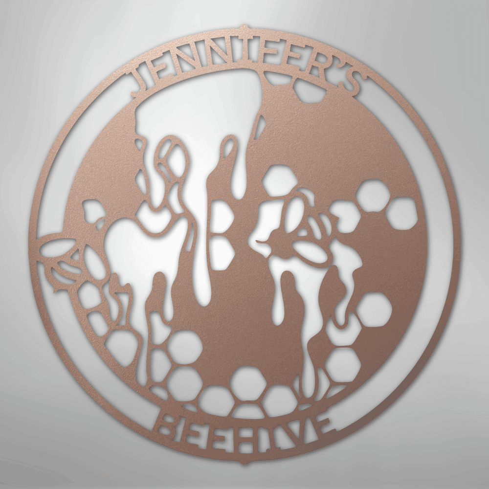 Honey Bee Personalized Steel Metal Sign Wall ArtCustomly Gifts