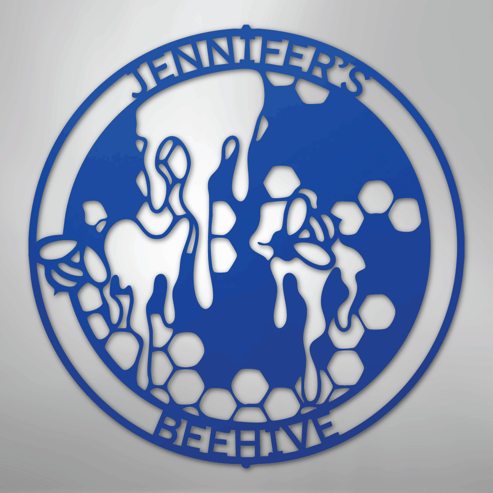 Honey Bee Personalized Steel Metal Sign Wall ArtCustomly Gifts