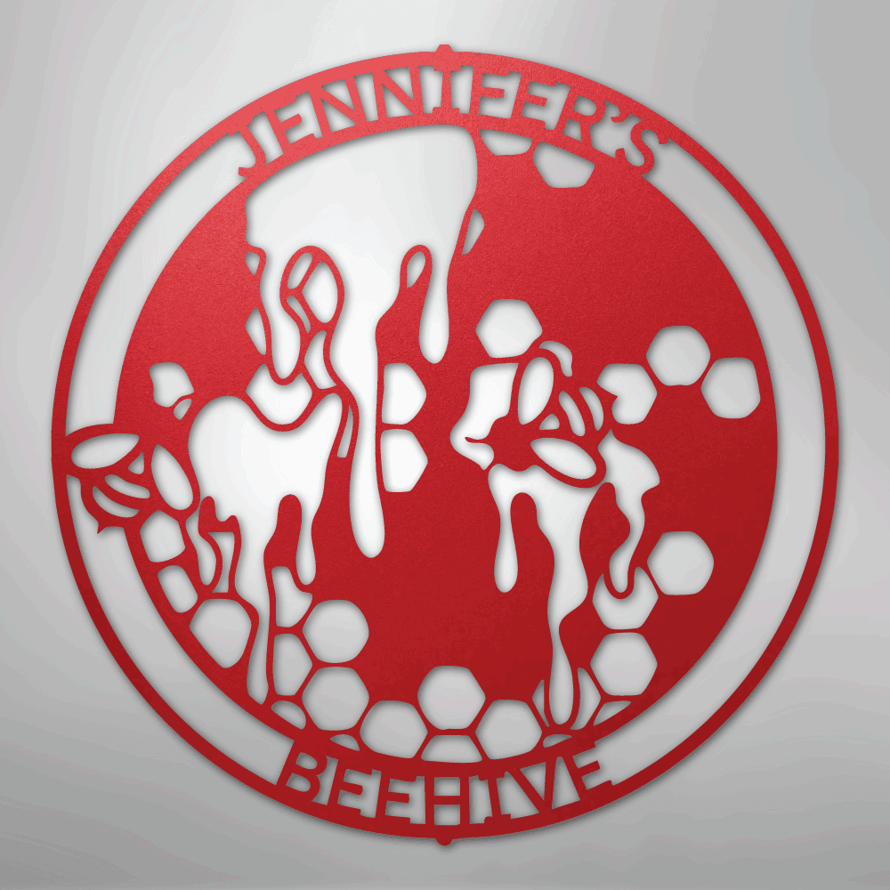 Honey Bee Personalized Steel Metal Sign Wall ArtCustomly Gifts