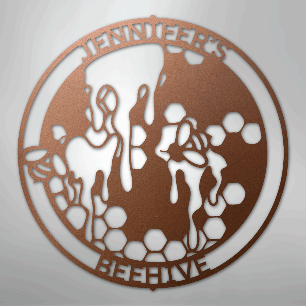 Honey Bee Personalized Steel Metal Sign Wall ArtCustomly Gifts