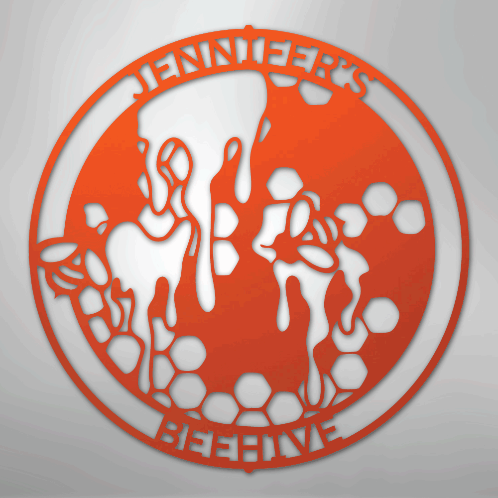 Honey Bee Personalized Steel Metal Sign Wall ArtCustomly Gifts