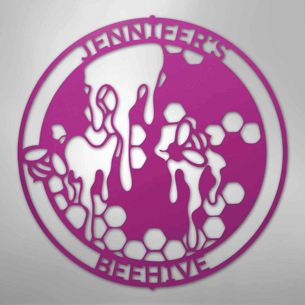 Honey Bee Personalized Steel Metal Sign Wall ArtCustomly Gifts