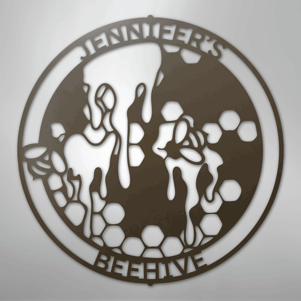 Honey Bee Personalized Steel Metal Sign Wall ArtCustomly Gifts