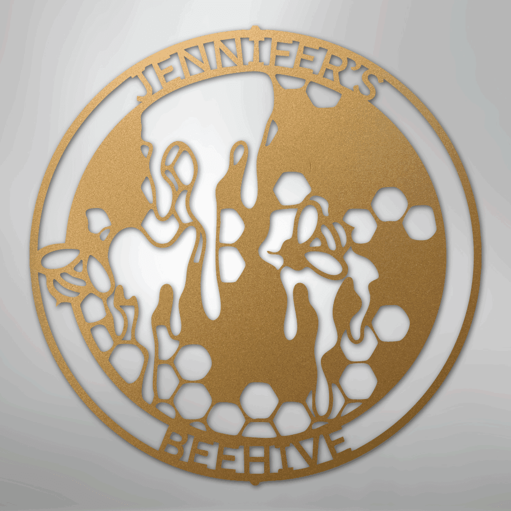 Honey Bee Personalized Steel Metal Sign Wall ArtCustomly Gifts