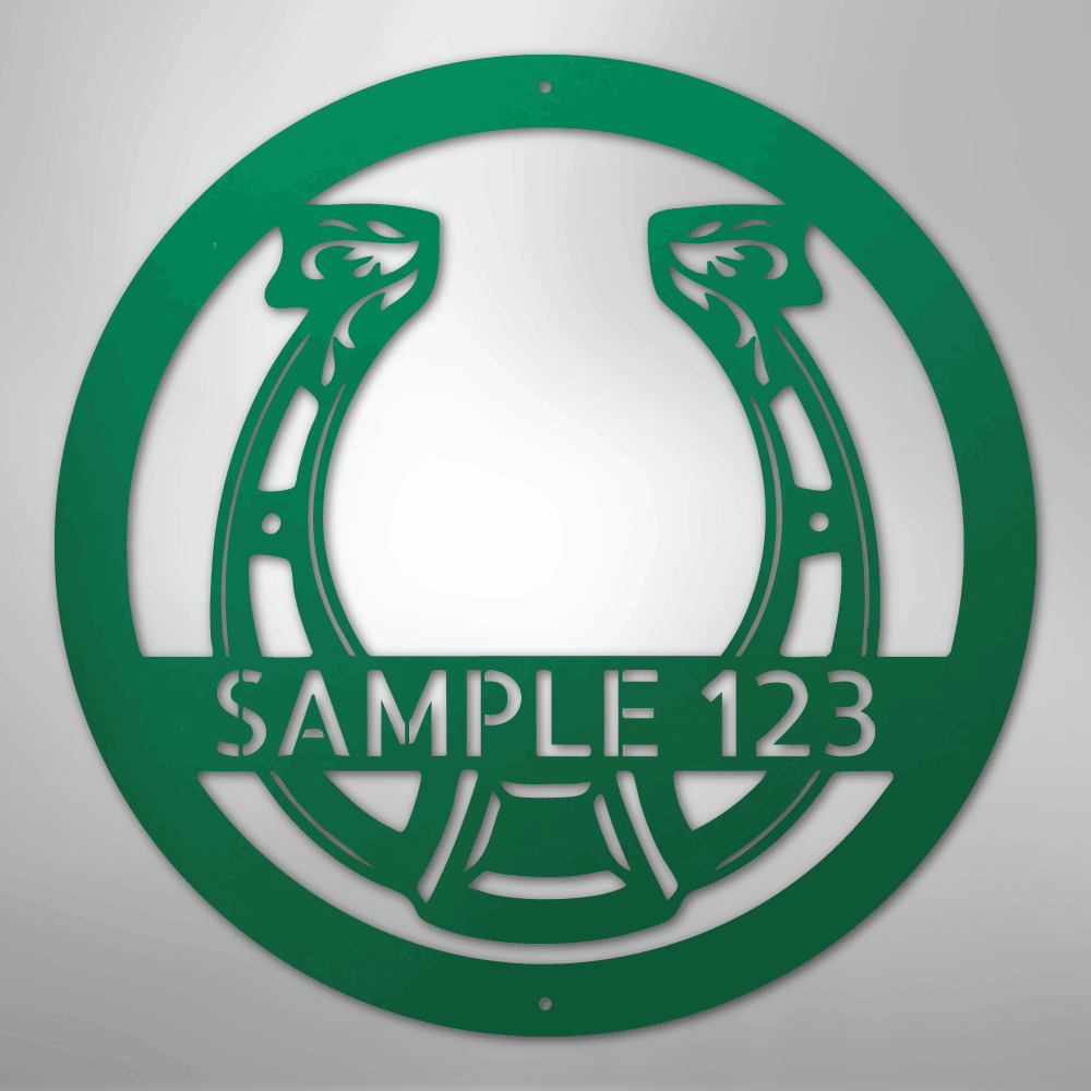 Horseshoe Personalized Steel Metal Sign Wall ArtCustomly Gifts
