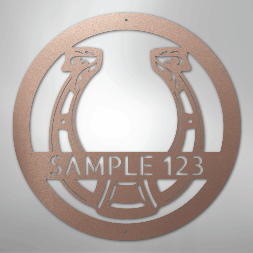 Horseshoe Personalized Steel Metal Sign Wall ArtCustomly Gifts