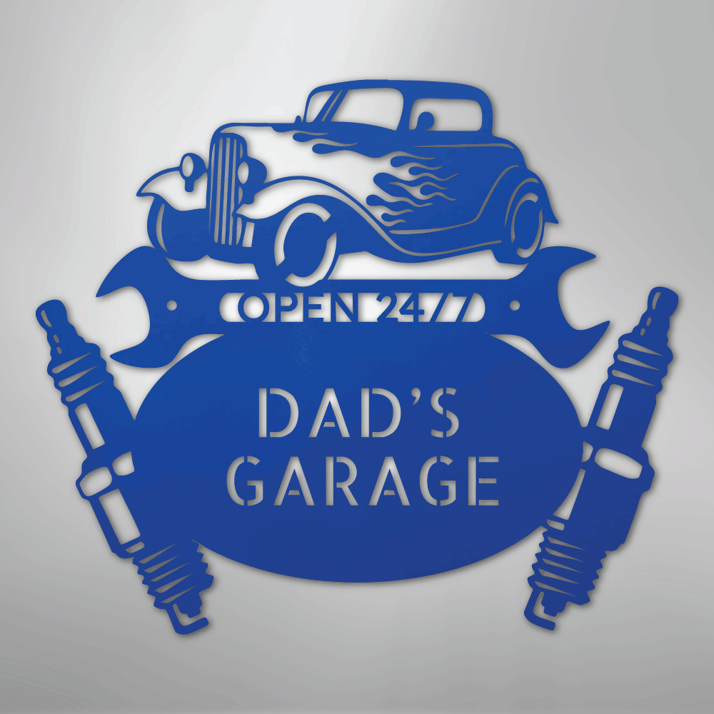 Hot Rod Mechanic Personalized Steel Metal Sign Wall ArtCustomly Gifts