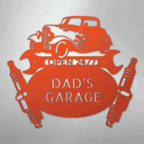 Hot Rod Mechanic Personalized Steel Metal Sign Wall ArtCustomly Gifts