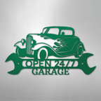 Hot Rod Shop Personalized Steel Metal Sign Wall ArtCustomly Gifts