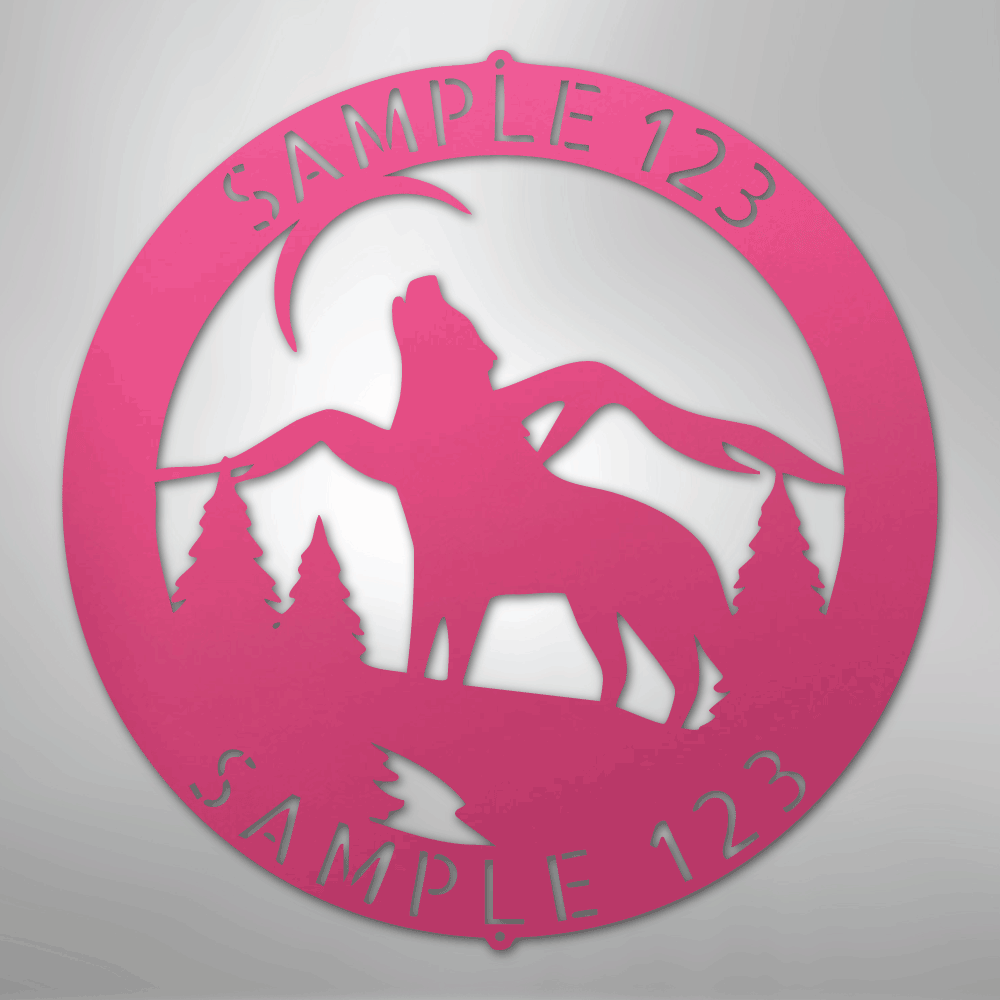 Howling Wolf Personalized Steel Metal Sign Wall ArtCustomly Gifts